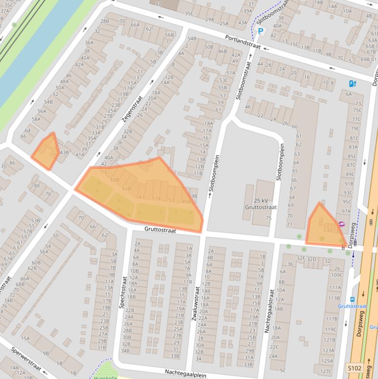 Kaart van postcodegebied 3082ND.