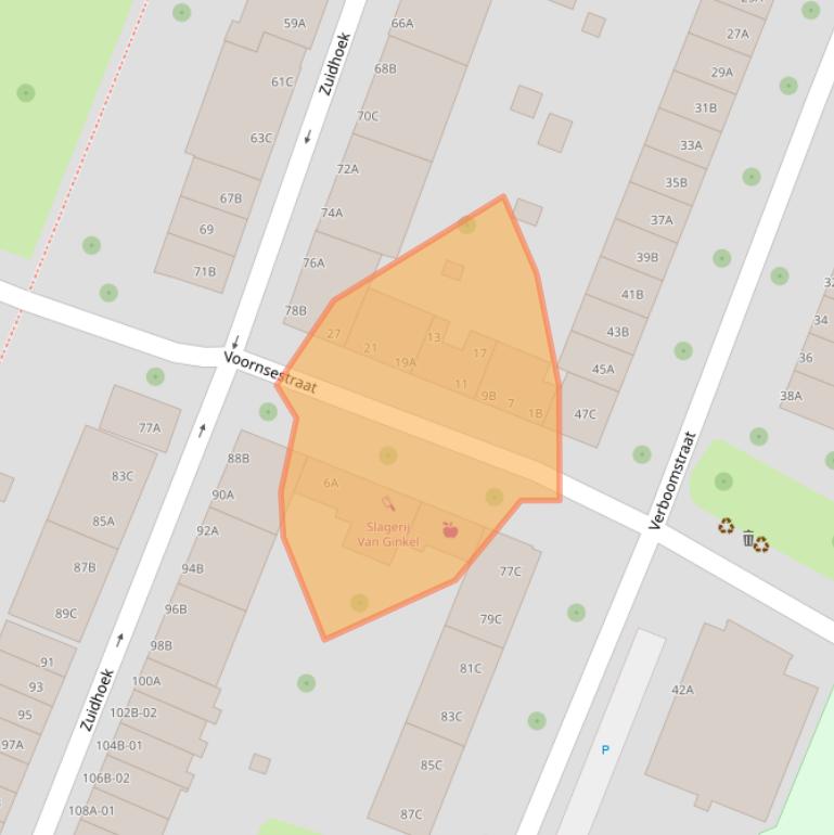 Kaart van postcodegebied 3082PA.