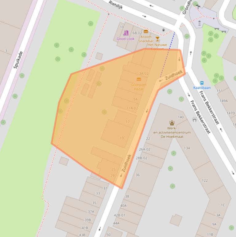 Kaart van postcodegebied 3082PB.