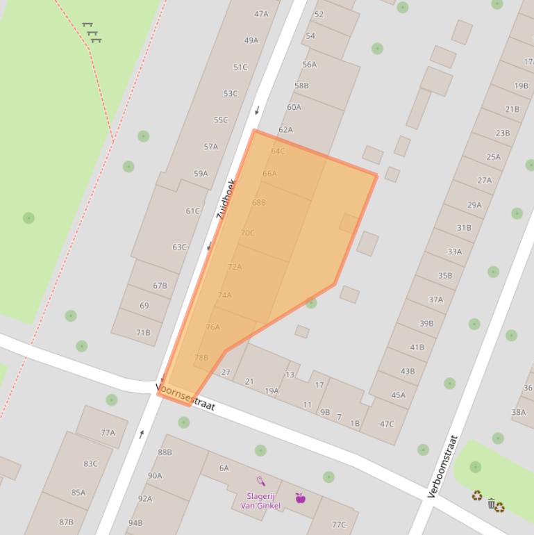 Kaart van postcodegebied 3082PM.