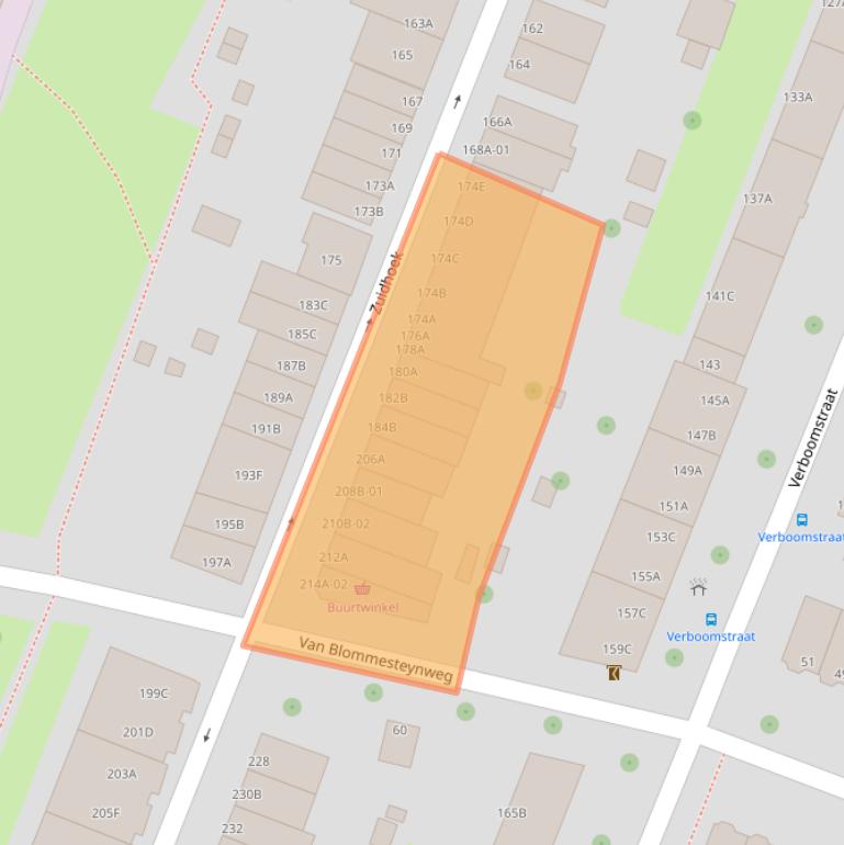 Kaart van postcodegebied 3082PR.