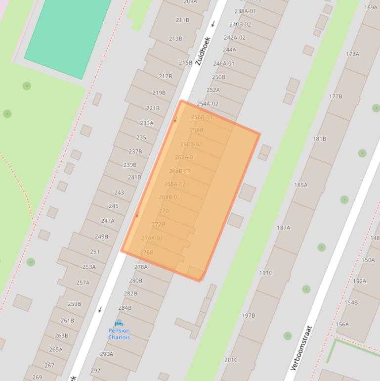 Kaart van postcodegebied 3082PT.