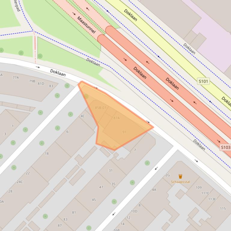 Kaart van postcodegebied 3082RE.