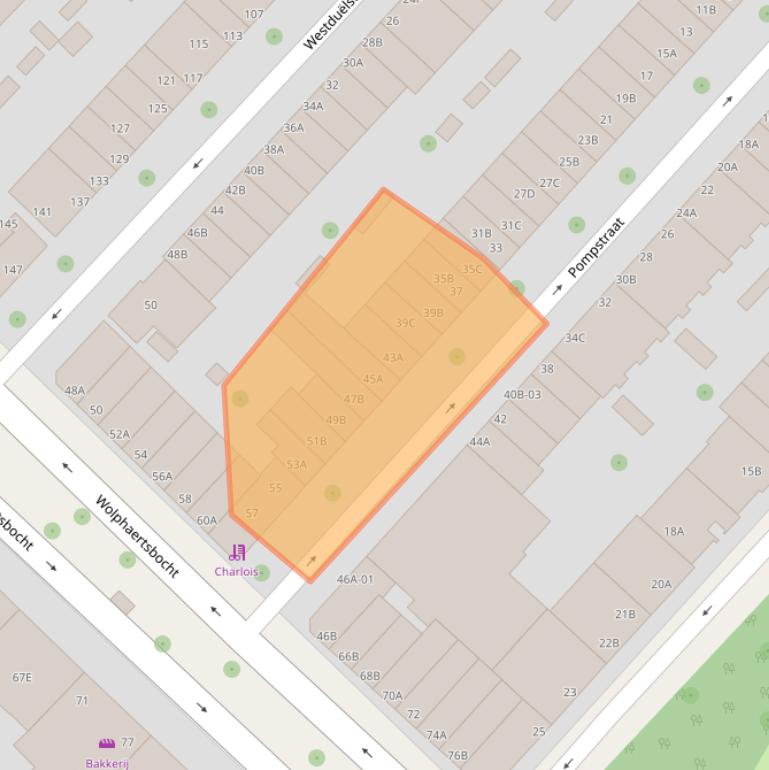 Kaart van postcodegebied 3082RR.