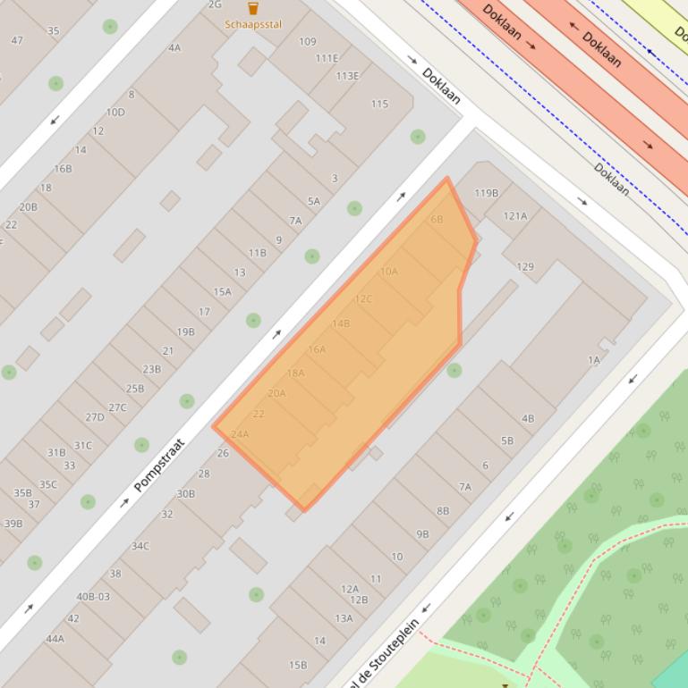 Kaart van postcodegebied 3082RS.