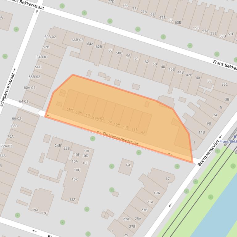 Kaart van postcodegebied 3082SK.