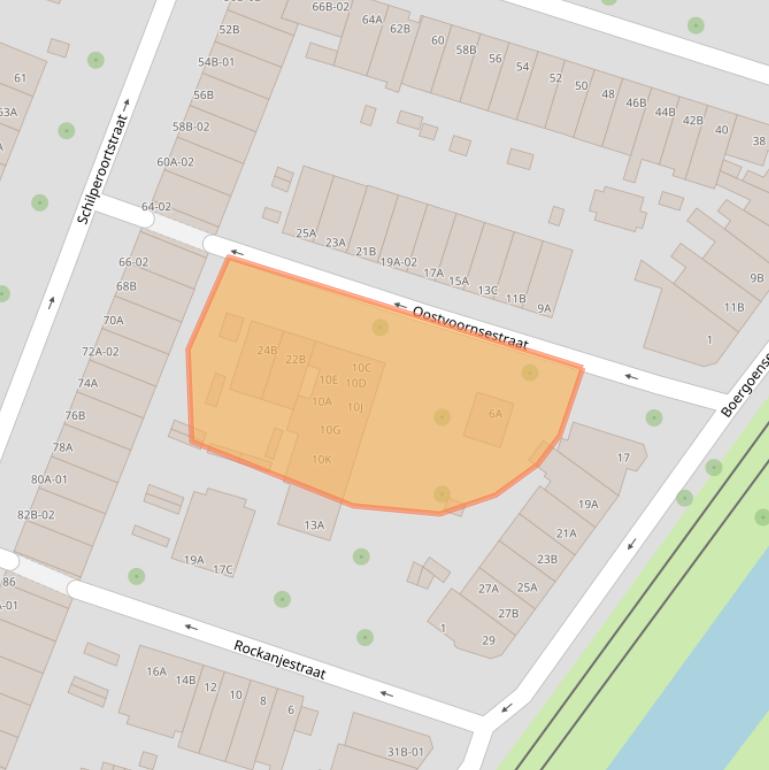 Kaart van postcodegebied 3082SL.
