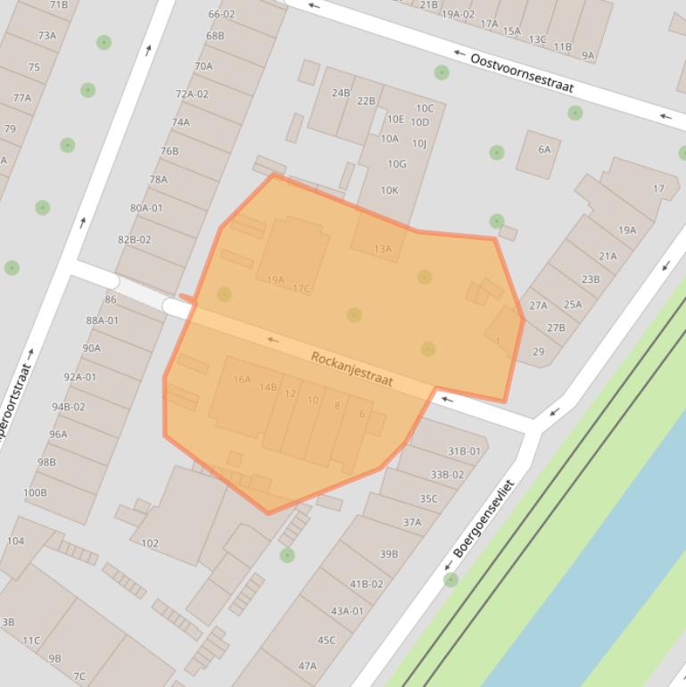 Kaart van postcodegebied 3082SM.