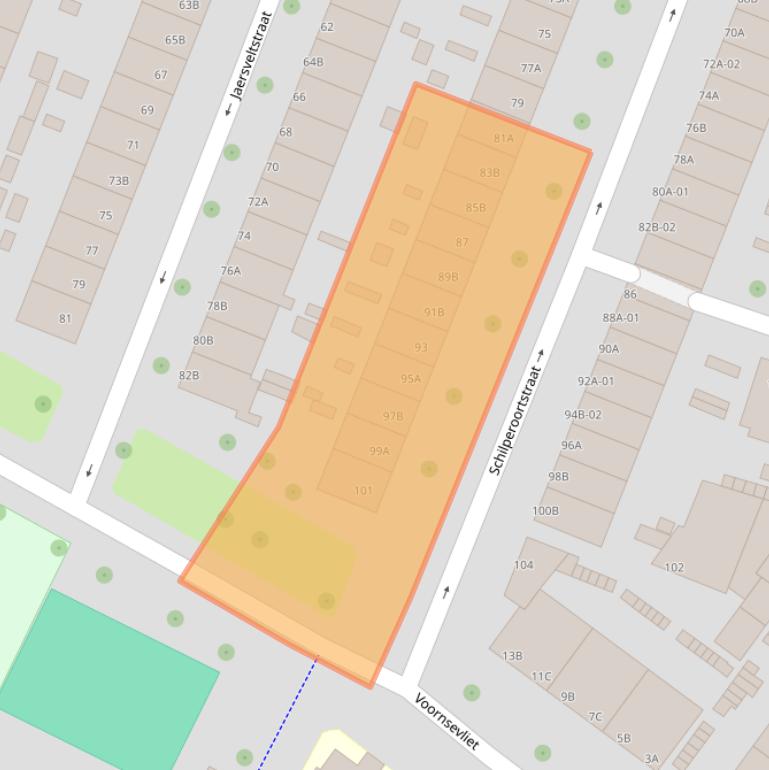 Kaart van postcodegebied 3082ST.