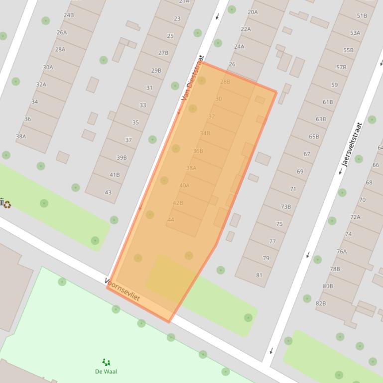 Kaart van postcodegebied 3082TD.