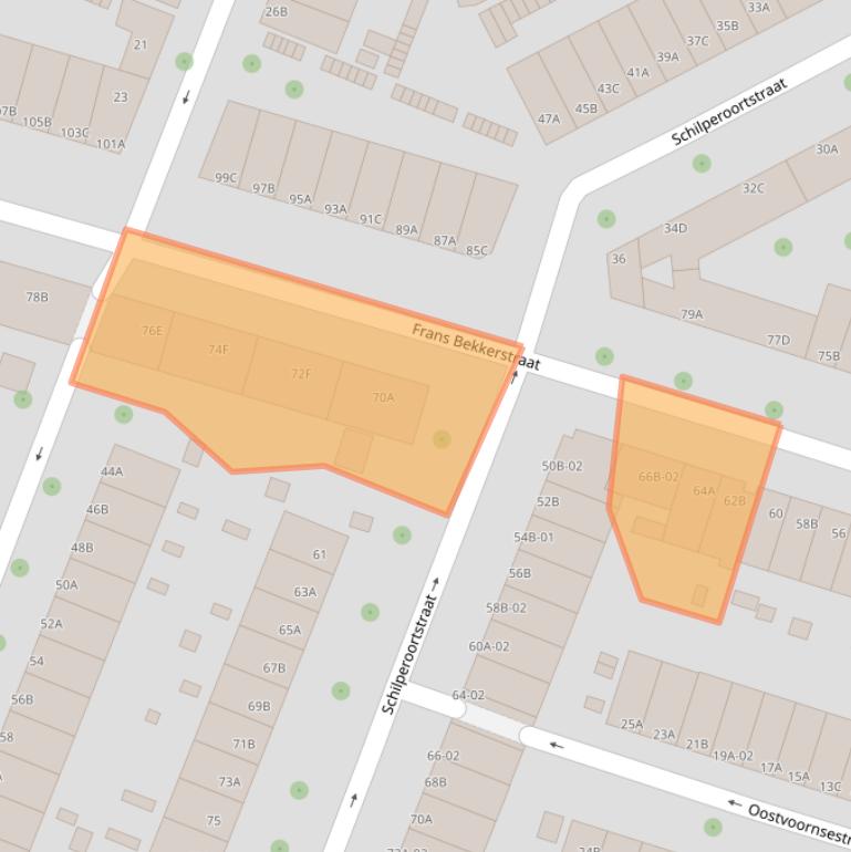 Kaart van postcodegebied 3082TV.