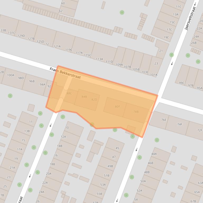 Kaart van postcodegebied 3082TW.