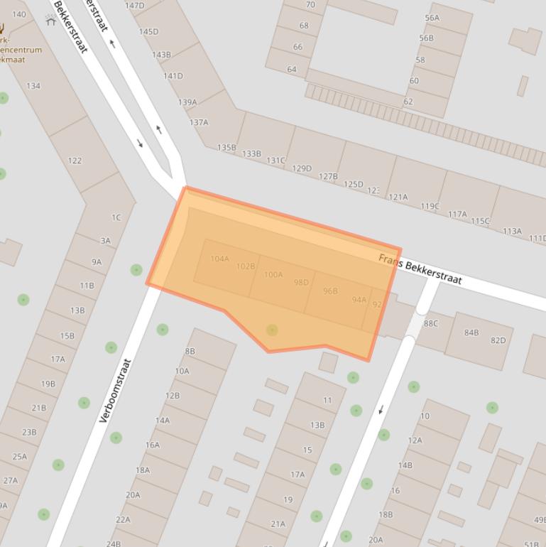 Kaart van postcodegebied 3082TX.