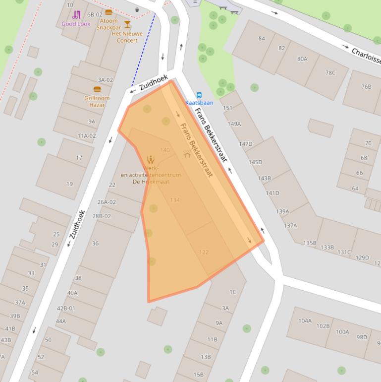 Kaart van postcodegebied 3082TZ.