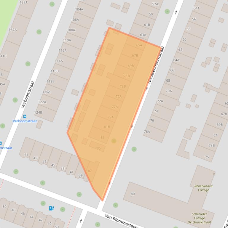 Kaart van postcodegebied 3082VD.