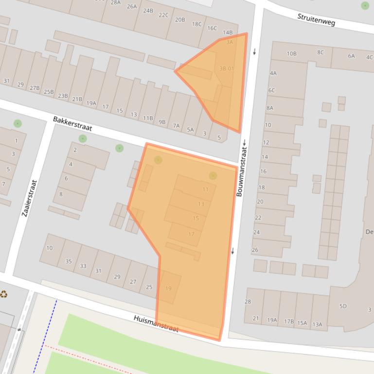 Kaart van postcodegebied 3082WG.