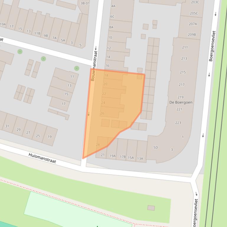 Kaart van postcodegebied 3082WJ.