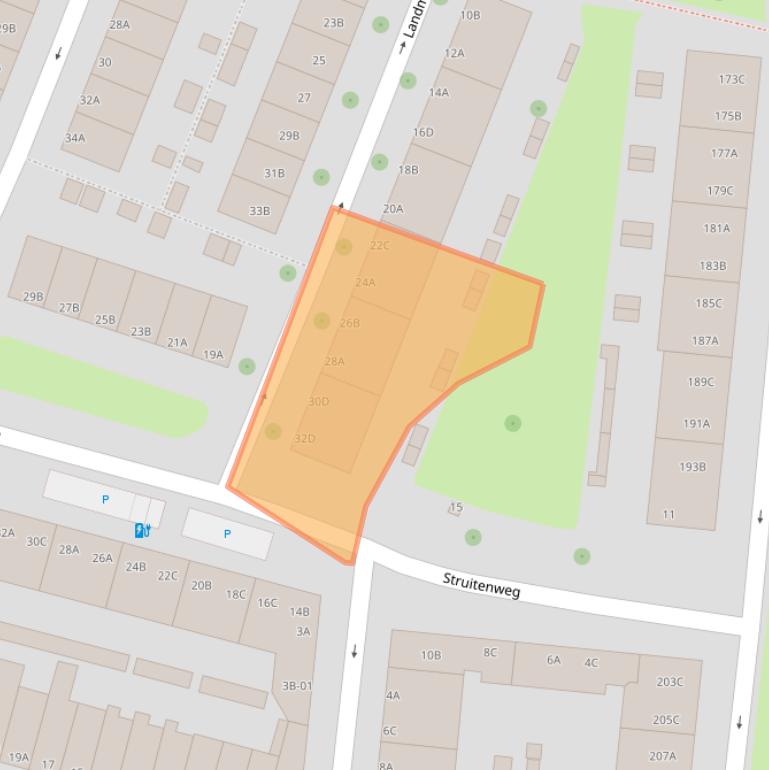 Kaart van postcodegebied 3082WN.