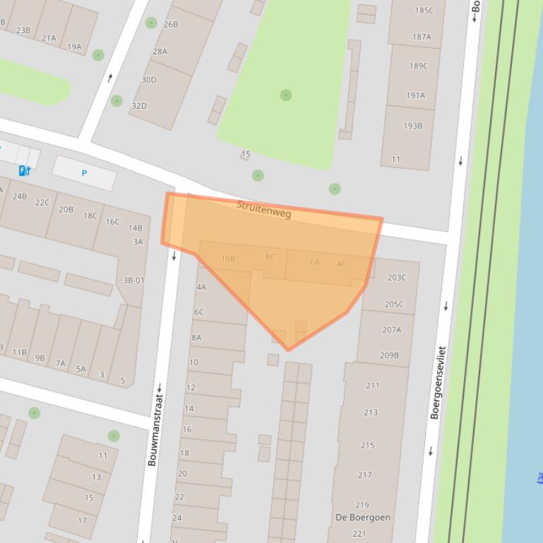 Kaart van postcodegebied 3082WT.