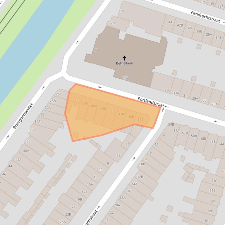 Kaart van postcodegebied 3082XK.