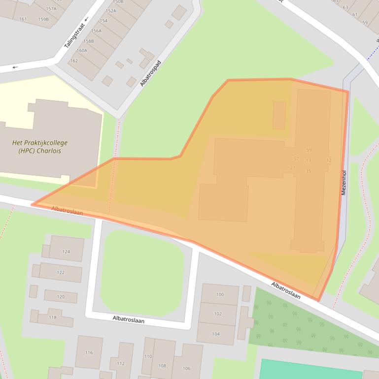 Kaart van postcodegebied 3082ZE.