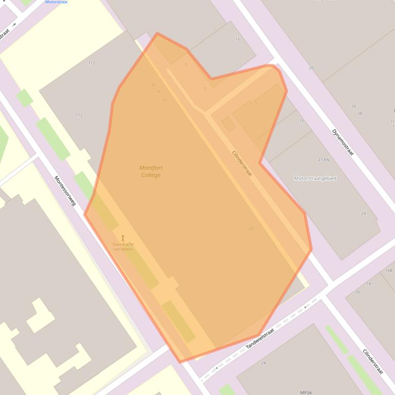 Kaart van postcodegebied 3083AC.