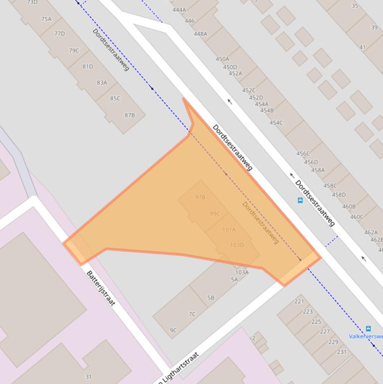 Kaart van postcodegebied 3083AH.