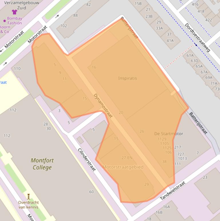 Kaart van postcodegebied 3083AK.