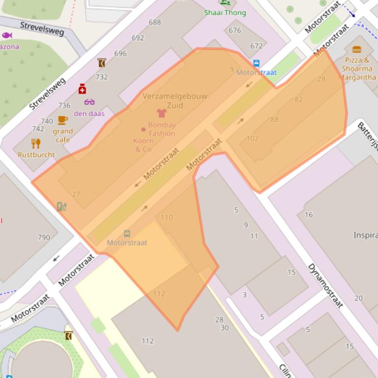 Kaart van postcodegebied 3083AP.