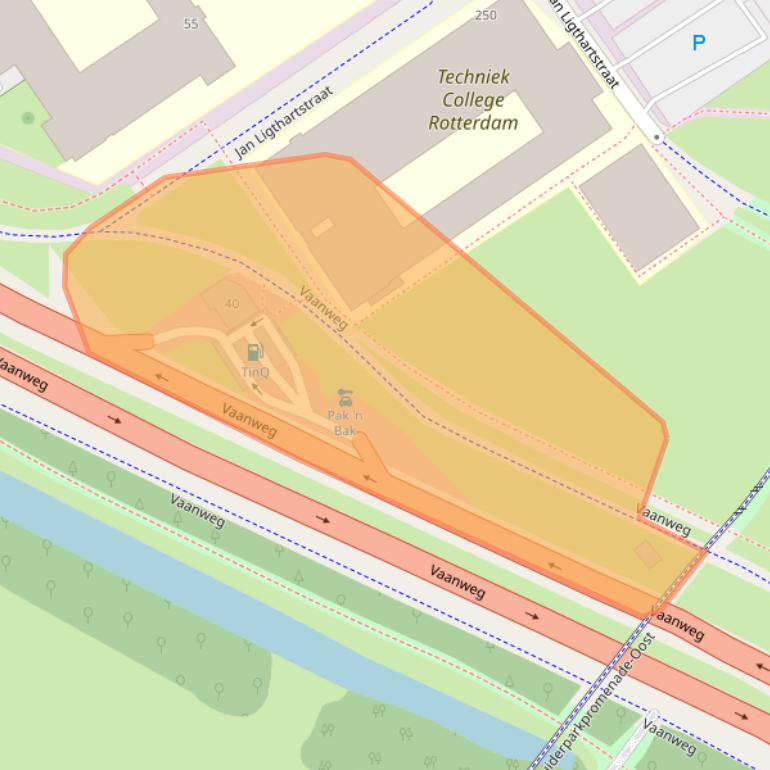 Kaart van postcodegebied 3083AW.