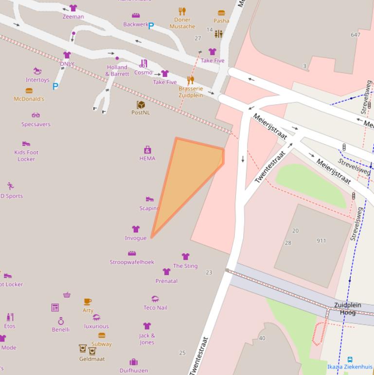 Kaart van postcodegebied 3083BE.