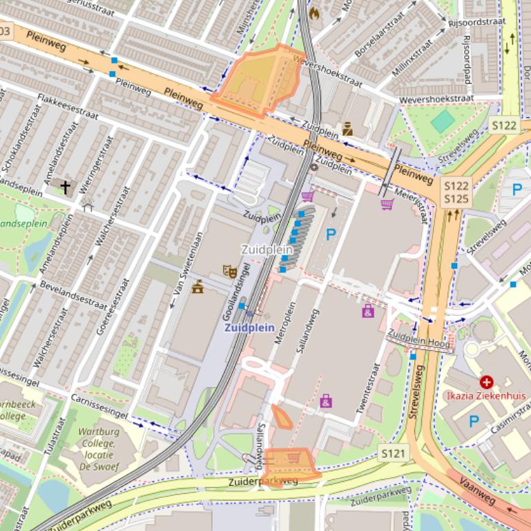 Kaart van postcodegebied 3083BZ.