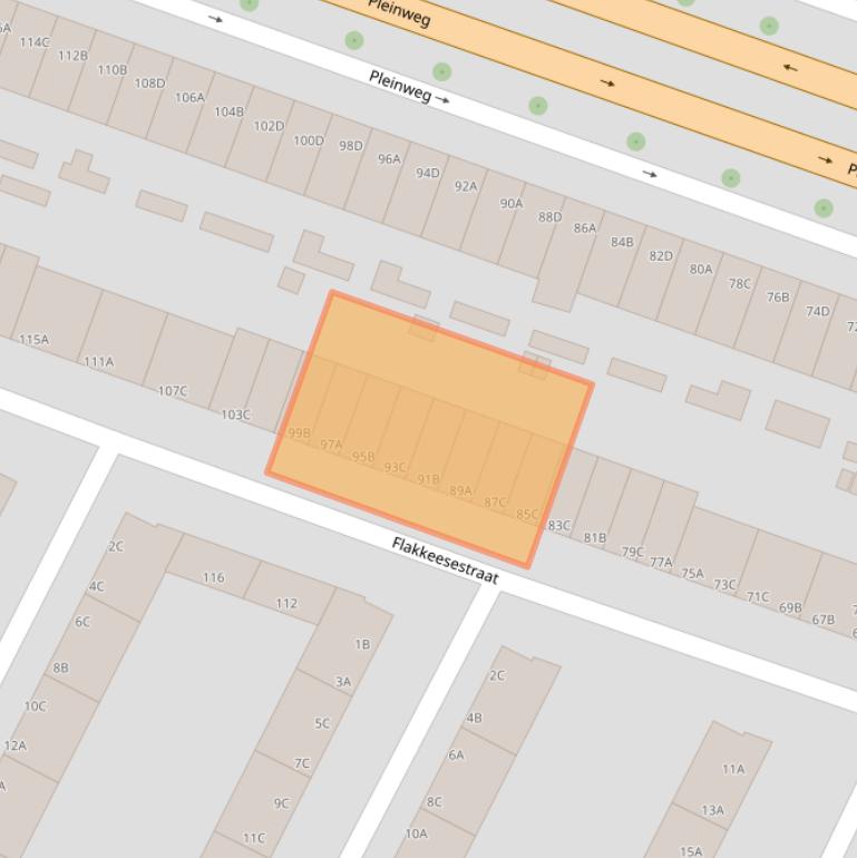 Kaart van postcodegebied 3083CD.