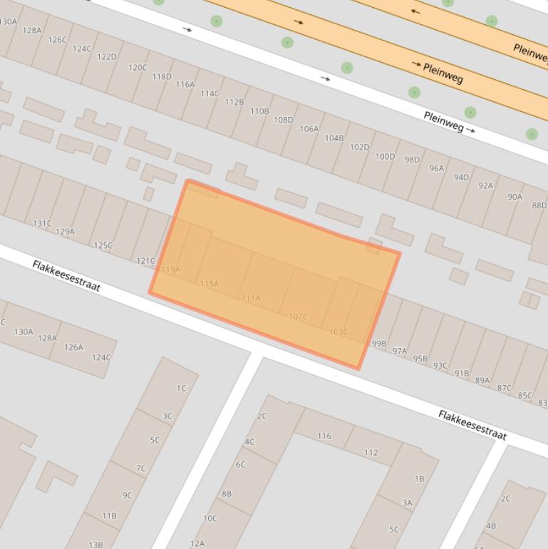 Kaart van postcodegebied 3083CE.