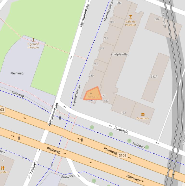 Kaart van postcodegebied 3083CT.