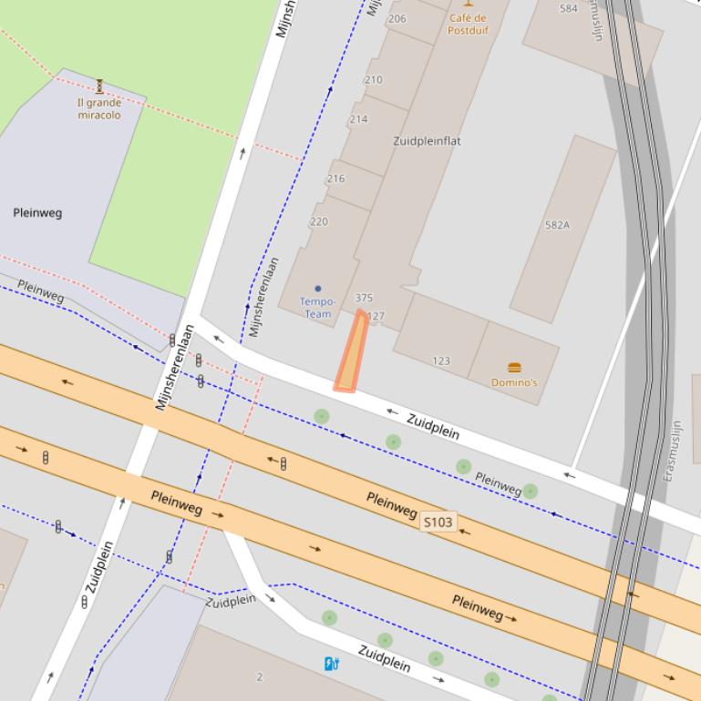 Kaart van postcodegebied 3083CV.