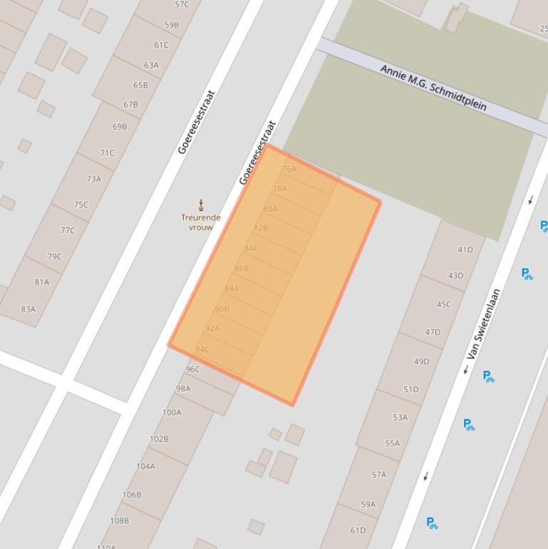 Kaart van postcodegebied 3083DL.