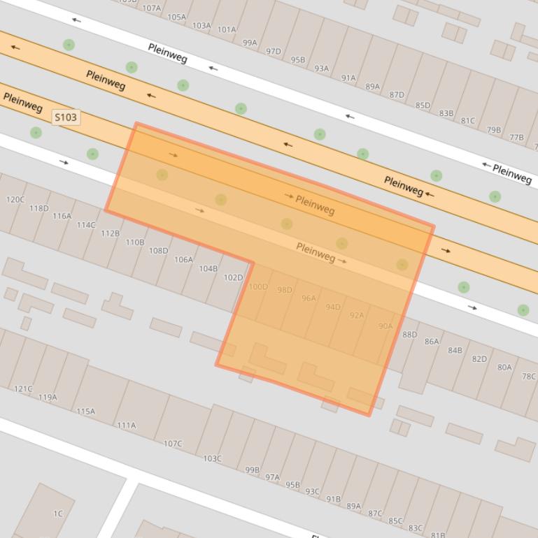 Kaart van postcodegebied 3083EK.
