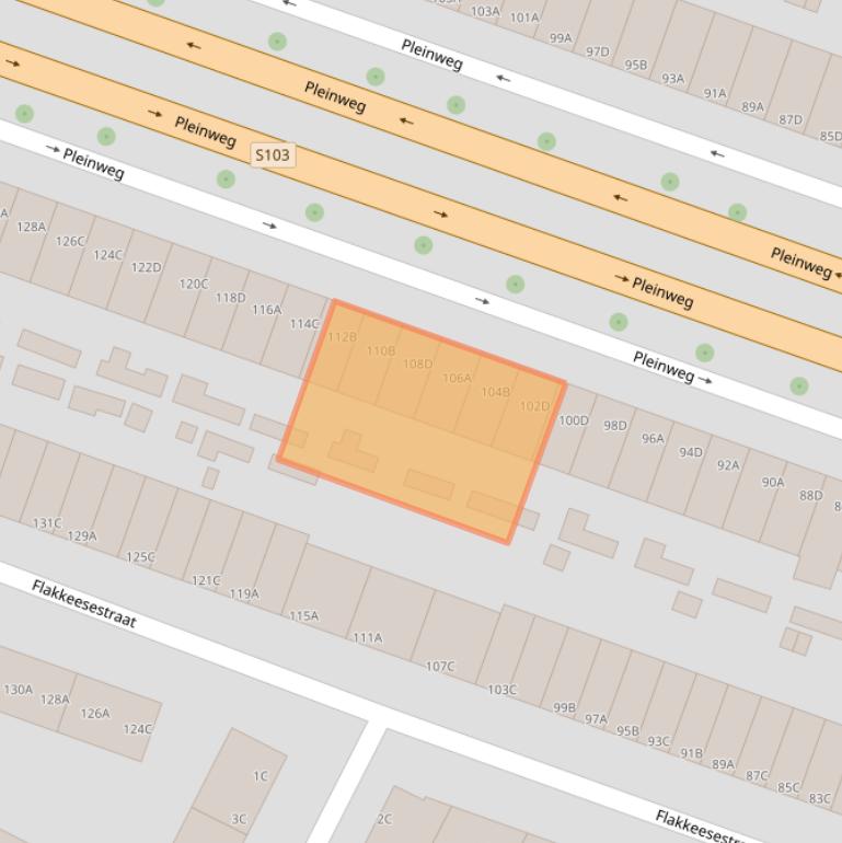 Kaart van postcodegebied 3083EL.