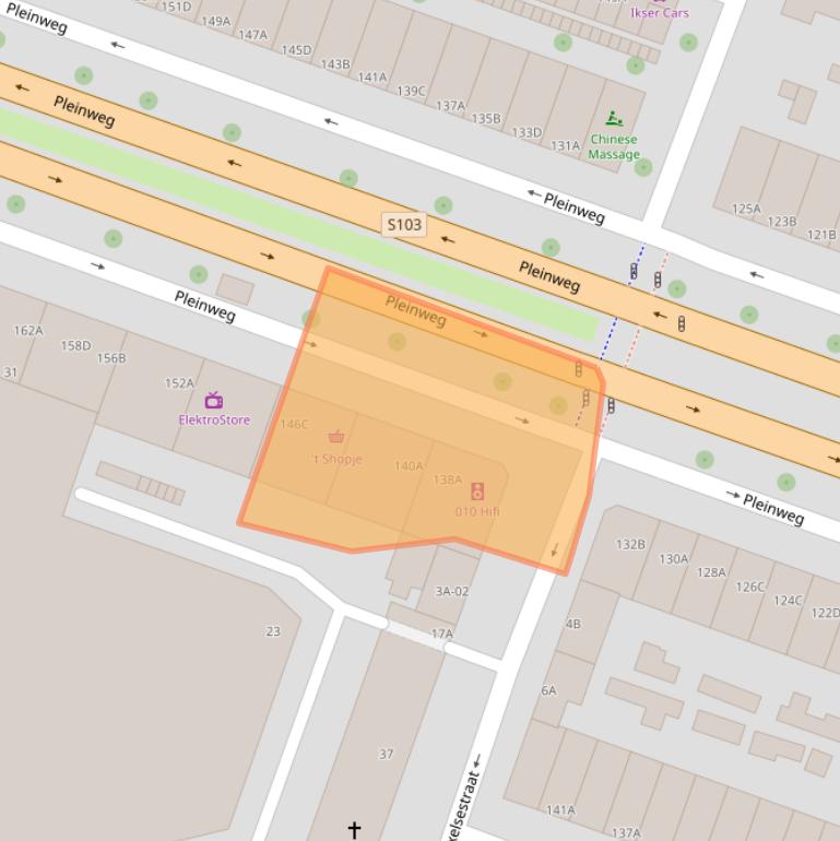 Kaart van postcodegebied 3083EP.