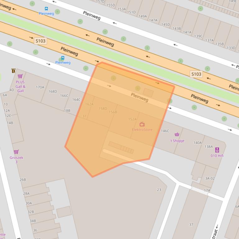 Kaart van postcodegebied 3083ER.