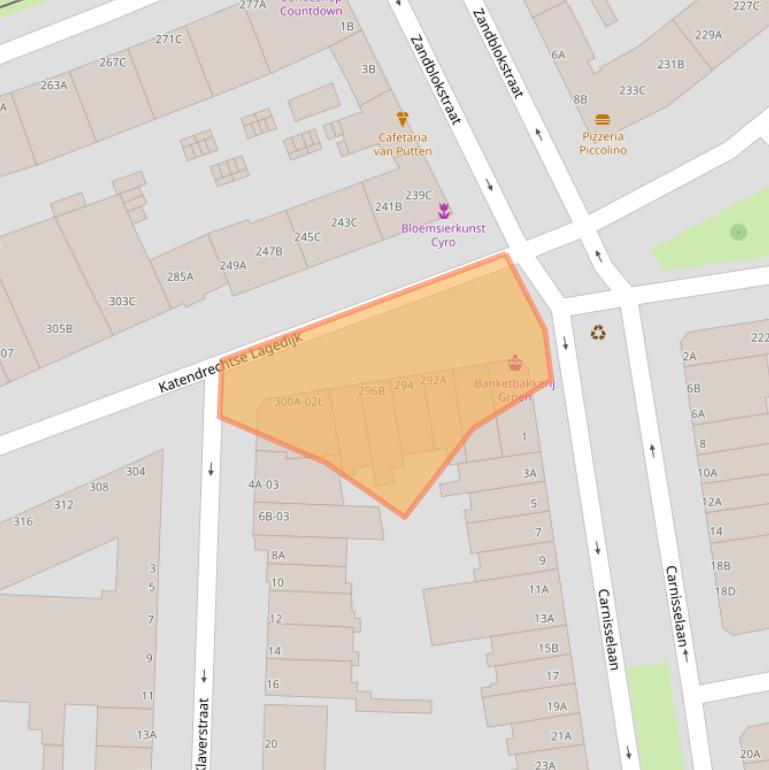 Kaart van postcodegebied 3083GL.