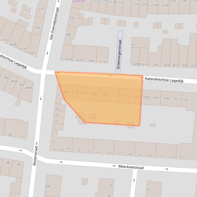 Kaart van postcodegebied 3083GP.