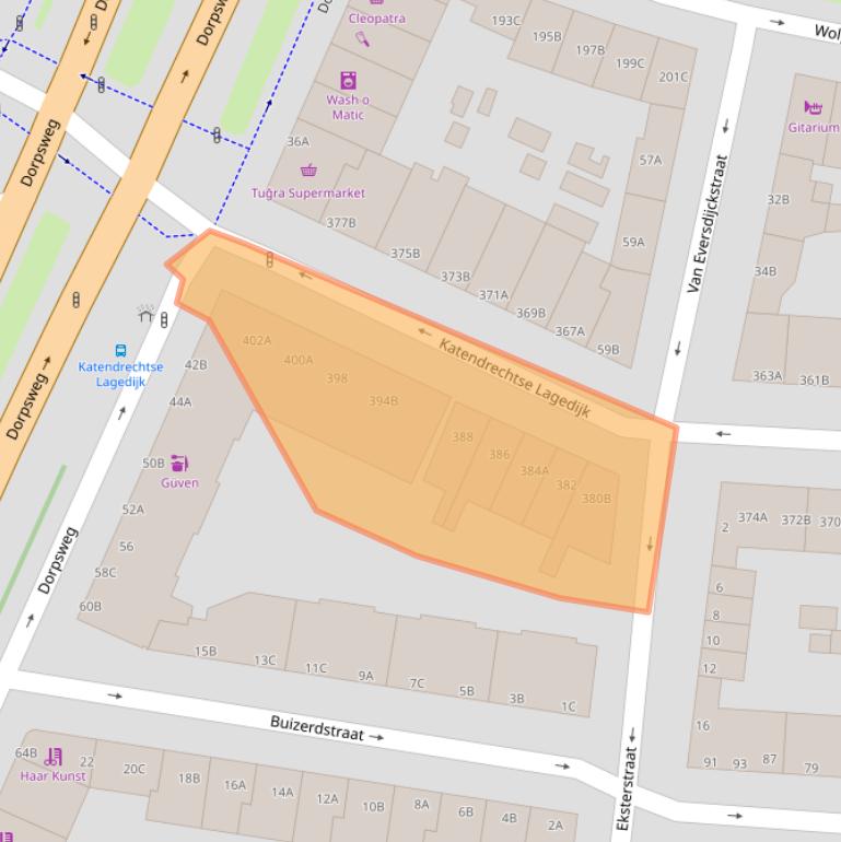 Kaart van postcodegebied 3083GR.