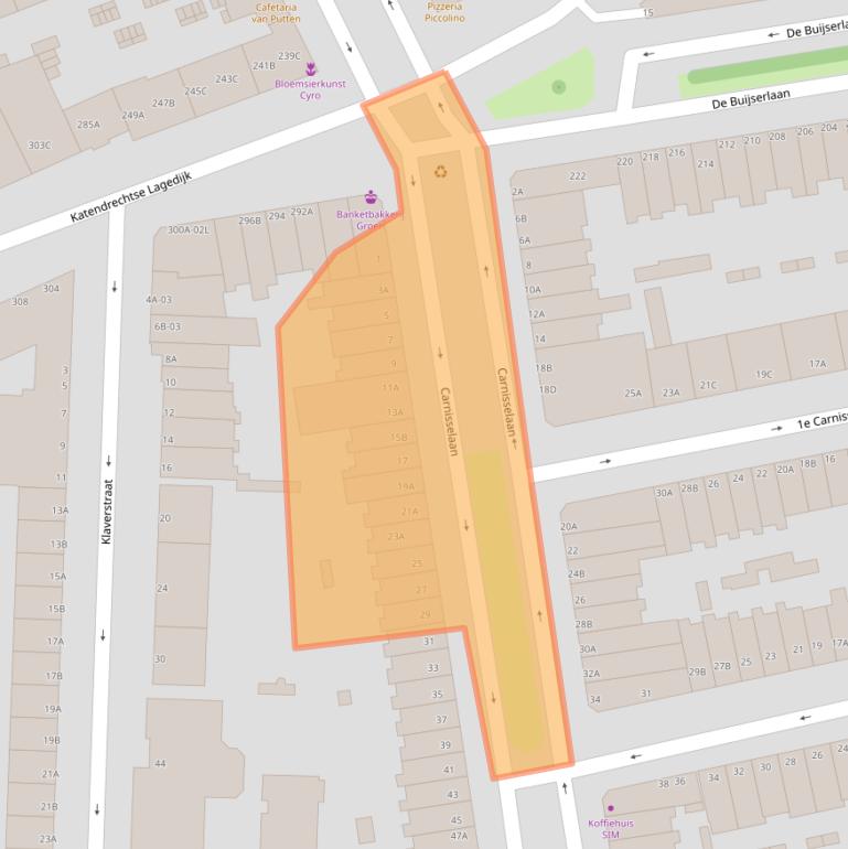 Kaart van postcodegebied 3083HA.