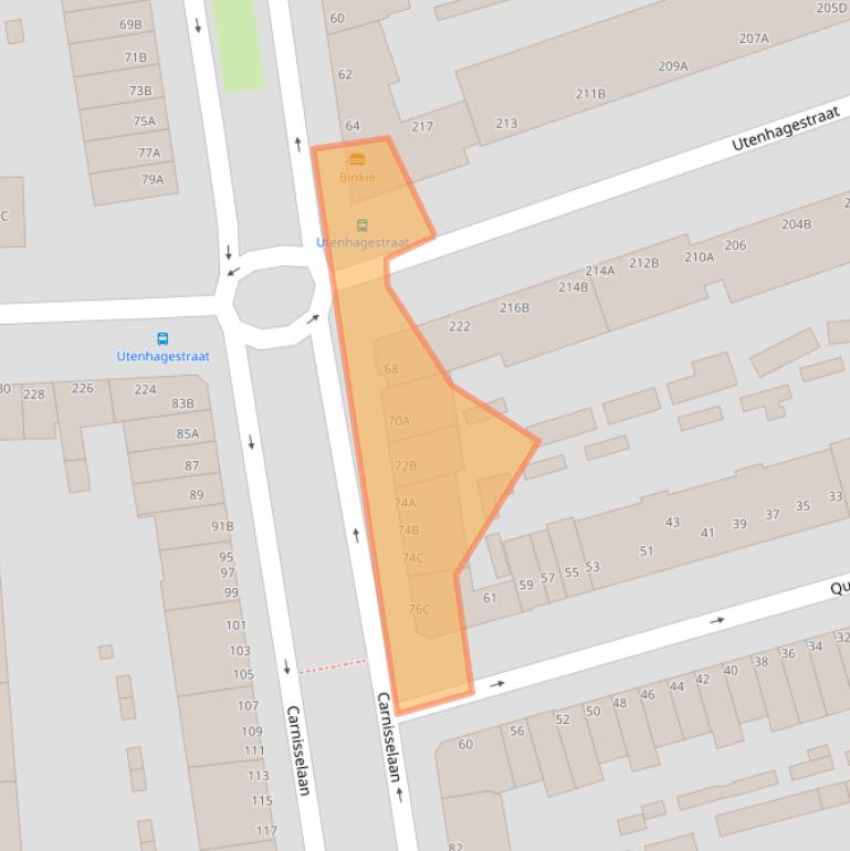 Kaart van postcodegebied 3083HM.