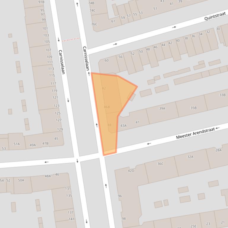 Kaart van postcodegebied 3083HN.