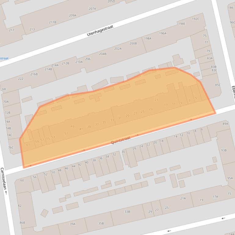 Kaart van postcodegebied 3083JM.