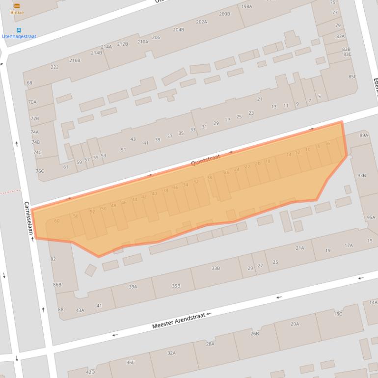 Kaart van postcodegebied 3083JN.