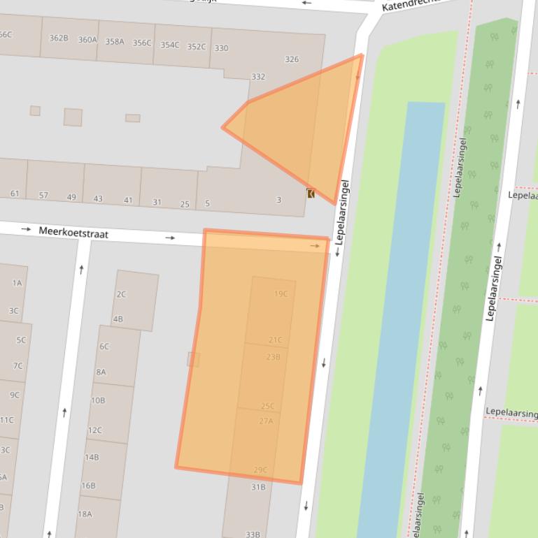 Kaart van postcodegebied 3083KA.